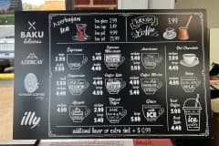 Baku Menu Board