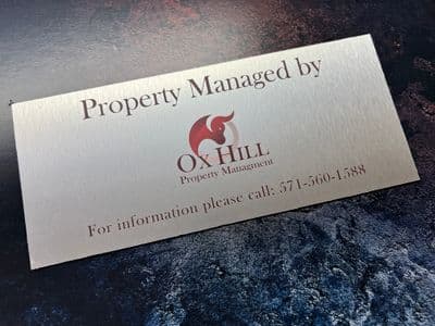 Oxhill Brushed Metallic Elevator Sign